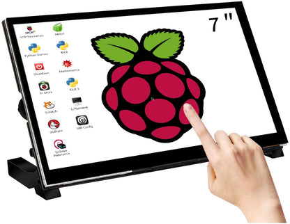 WIMAXIT M728 Raspberry Pi 7” Touch Screen Display Monitor 1024X600 USB Powered HDMI Screen Monitor IPS 178 °with Rear Speakers&Stand for Raspberry 5/4/3/ 2/ Laptop/PC